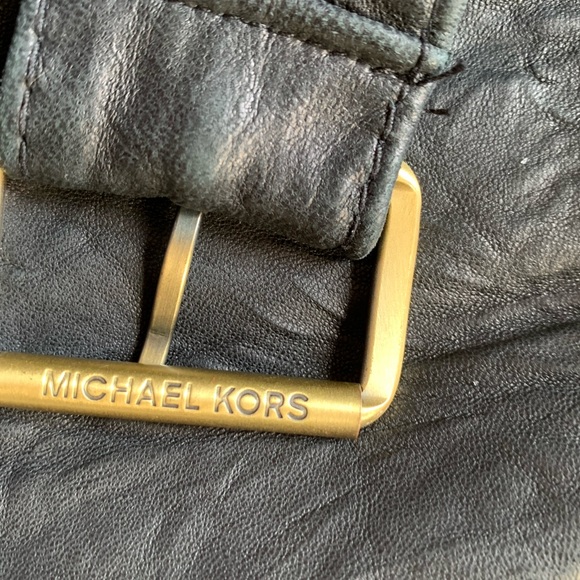 Michael Kors Black Genuine textured soft belted vest multiple zipper clo… - Picture 12 of 16